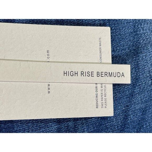 KanCan Womens Denim High Rise Bermuda Shorts Size 25 waist Distressed Frayed Hem - Picture 5 of 7